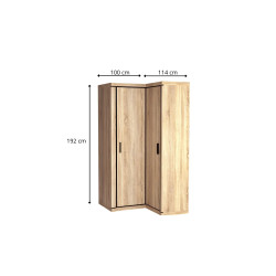 Szafa narożna Dallas 114cm D21 dąb sonoma - domowanie.pl