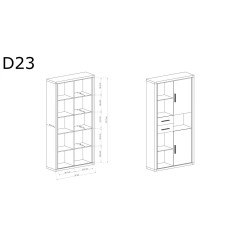 Regał Dallas 97cm D23 dąb sonoma - domowanie.pl