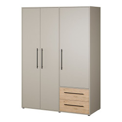 Szafa 145 cm JUPITER taupe/dąb dziki naturalny – skandynawski styl