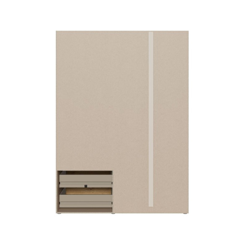 Szafa 145 cm JUPITER taupe/dąb dziki naturalny – skandynawski styl