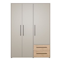 Szafa 145 cm JUPITER taupe/dąb dziki naturalny – skandynawski styl
