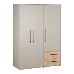 Szafa 145 cm JUPITER taupe/dąb dziki naturalny – skandynawski styl