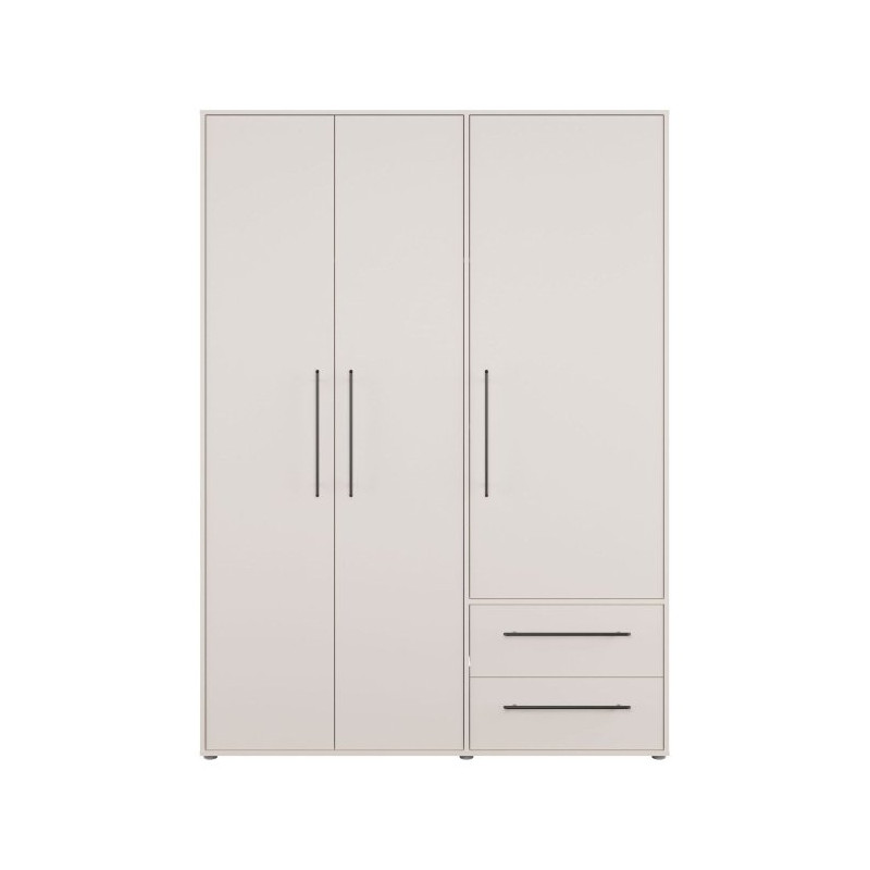 Szafa trzydrzwiowa 145 cm JUPITER piaskowy – skandynawski styl