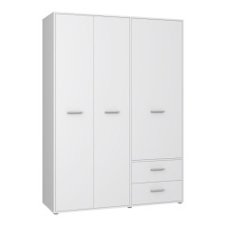 Szafa trzydrzwiowa 145 cm JUPITER biały – skandynawski styl