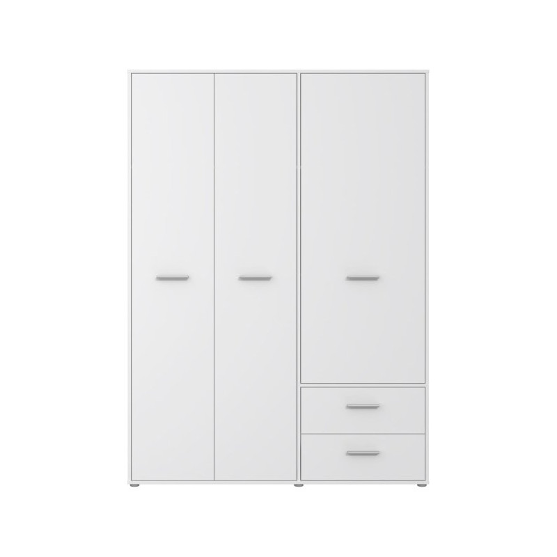 Szafa trzydrzwiowa 145 cm JUPITER biały – skandynawski styl