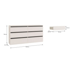 Edmore EMOK221 piaskowy – szeroka komoda 150 cm
