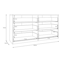 Edmore EMOK221 piaskowy – szeroka komoda 150 cm