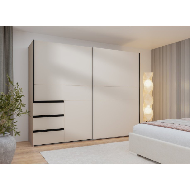 Szafa przesuwna 250 cm Winn 2 piaskowy | Meble Forte