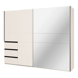 Szafa ubraniowa z lustrem 250 cm Winn 2 piaskowy | Meble Forte