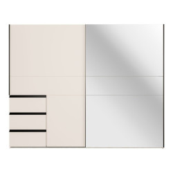 Szafa ubraniowa z lustrem 250 cm Winn 2 piaskowy | Meble Forte