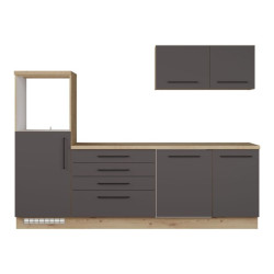 Zestaw kuchenny Novacool NVLSET10 dąb artisan/uni wolfram szary