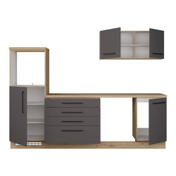 Zestaw kuchenny Novacool NVLSET10 dąb artisan/uni wolfram szary