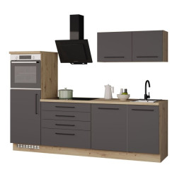 Zestaw kuchenny Novacool NVLSET10 dąb artisan/uni wolfram szary