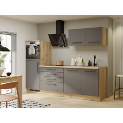 Zestaw kuchenny Novacool NVLSET10 dąb artisan/uni wolfram szary