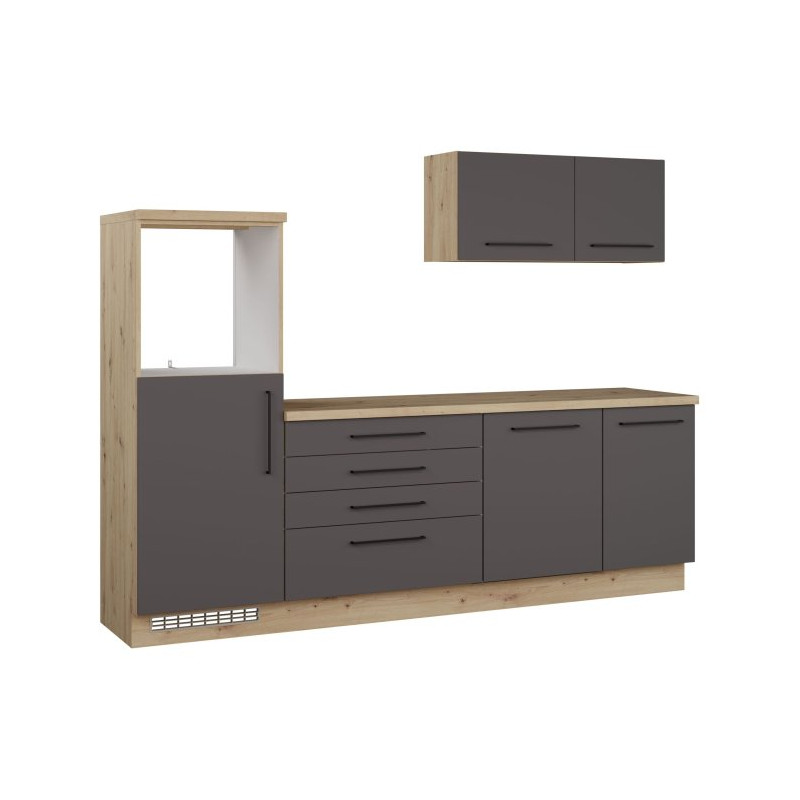 Zestaw kuchenny Novacool NVLSET10 dąb artisan/uni wolfram szary