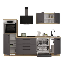 Zestaw kuchenny Novacool NVLSET10 dąb artisan/uni wolfram szary