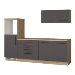 Zestaw kuchenny Novacool NVLSET10 dąb artisan/uni wolfram szary