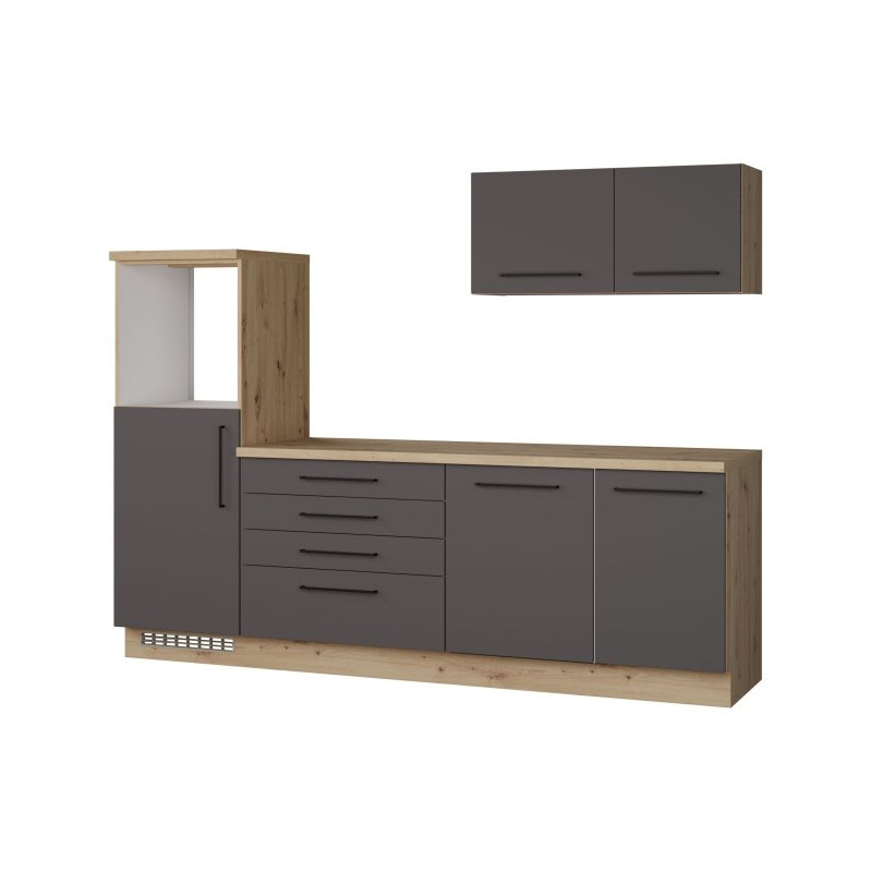 Zestaw kuchenny Novacool NVLSET10 dąb artisan/uni wolfram szary