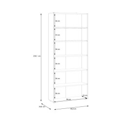 Wysoki regał otwarty 100 cm Moduklix | kolor dąb cabezone