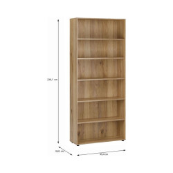 Wysoki regał otwarty 100 cm Moduklix | kolor dąb mauvella