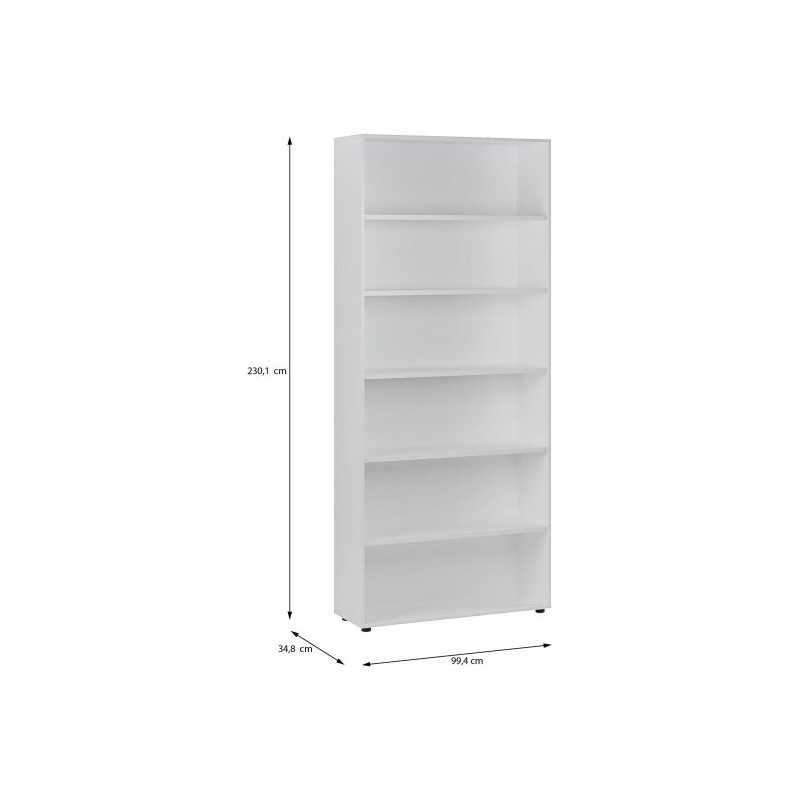 Wysoki regał otwarty 100 cm Moduklix | kolor biały