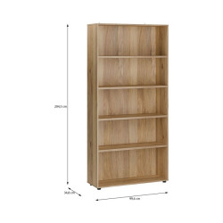 Regał z półkami otwarty 100 cm Moduklix | kolor dąb mauvella