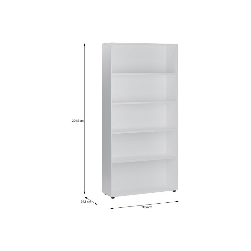 Regał z półkami otwarty 100 cm Moduklix | kolor biały