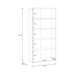 Regał z półkami otwarty 100 cm Moduklix | kolor piaskowy