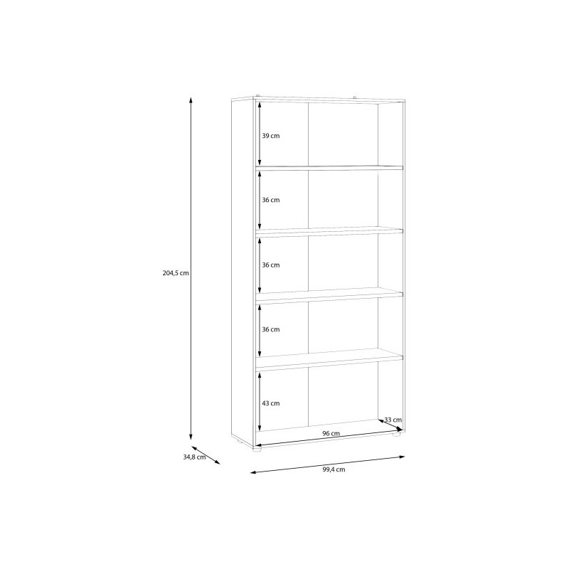 Regał z półkami otwarty 100 cm Moduklix | kolor piaskowy