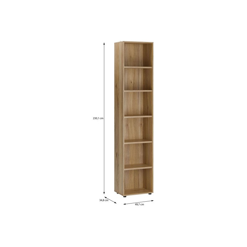 Korpus regału 50 cm Moduklix | kolor dąb mauvella