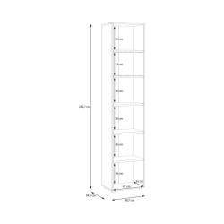 Korpus regału 50 cm Moduklix | kolor biały