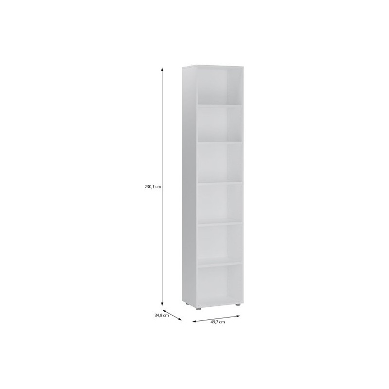 Korpus regału 50 cm Moduklix | kolor biały