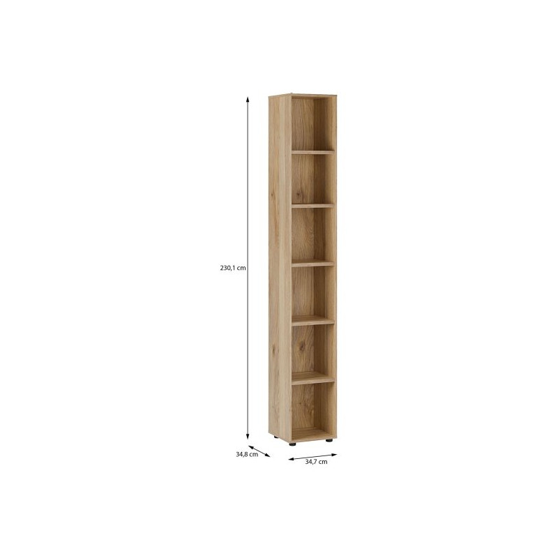 Korpus regału 35 cm Moduklix | kolor dąb mauvella