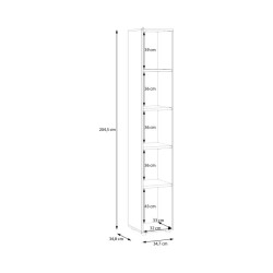 Regał słupek 35 cm Moduklix | kolor piaskowy