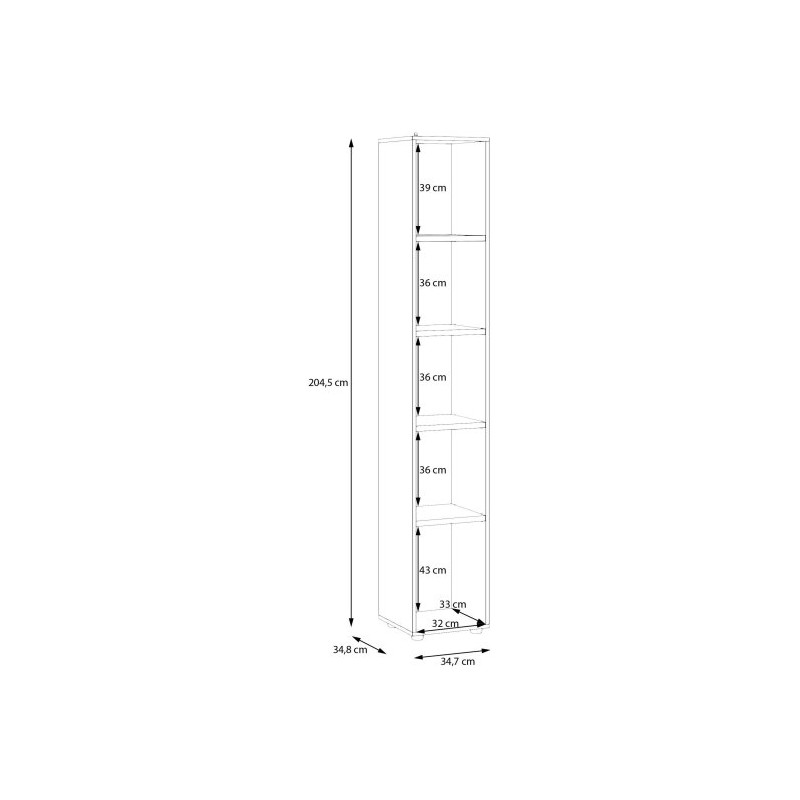 Regał słupek 35 cm Moduklix | kolor piaskowy