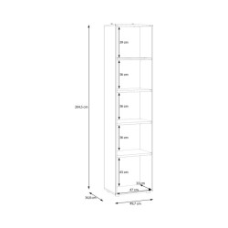 Regał otwarty 50 cm Moduklix | kolor dąb cabezone