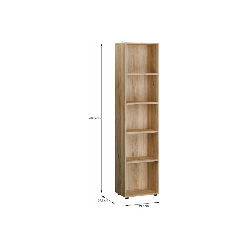 Regał otwarty 50 cm Moduklix | kolor dąb mauvella