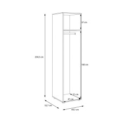 Korpus szafy 50 cm Moduklix | kolor biały