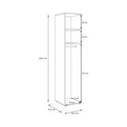 Korpus szafy z półkami 50 cm Moduklix | kolor dąb cabezone