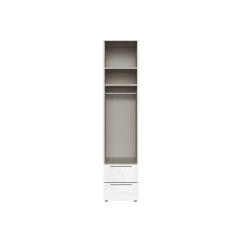 Korpus szafy z półkami 50 cm Moduklix | kolor biały