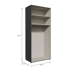 Korpus szafy z półkami 100 cm Moduklix | kolor dąb cabezone