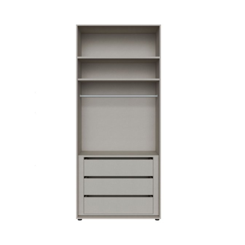 Korpus szafy z półkami 100 cm Moduklix | kolor piaskowy