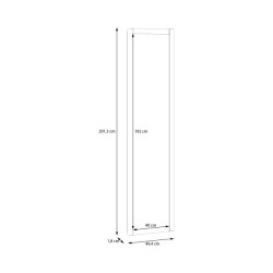 Szklane drzwi z ramką Moduklix MKXR80G1 piaskowy