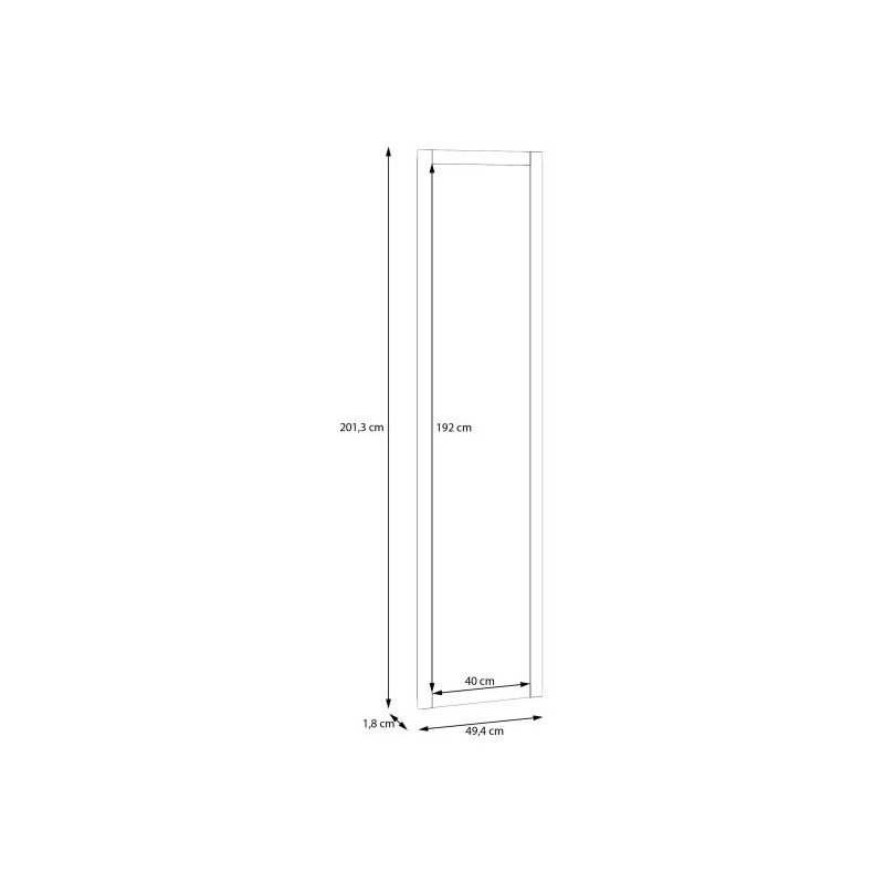 Szklane drzwi z ramką Moduklix MKXR80G1 piaskowy