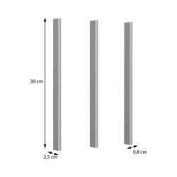 Zestaw 3 uchwytów do frontów Moduklix aluminium | domowanie.pl