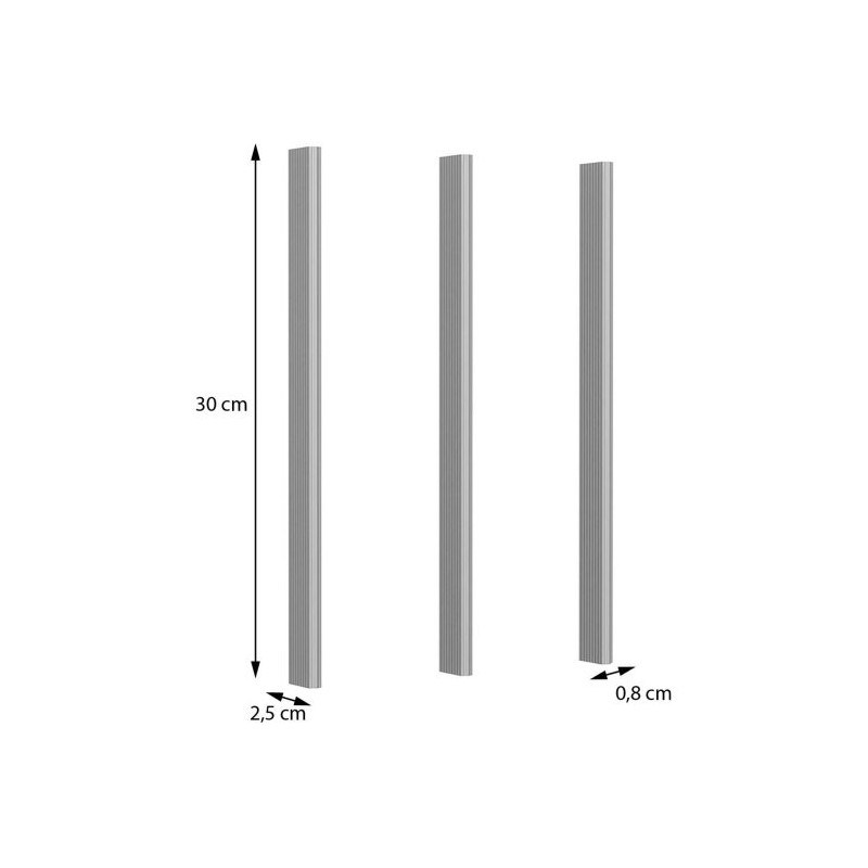 Zestaw 3 uchwytów do frontów Moduklix aluminium | domowanie.pl