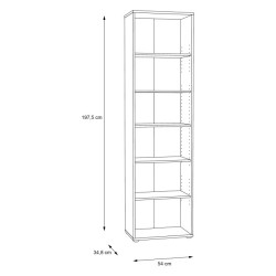 Wysoki regał otwarty 55 cm Archbox T2KR02 piaskowy