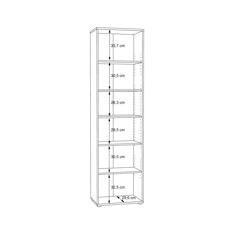Wysoki regał otwarty 55 cm Archbox T2KR02 piaskowy