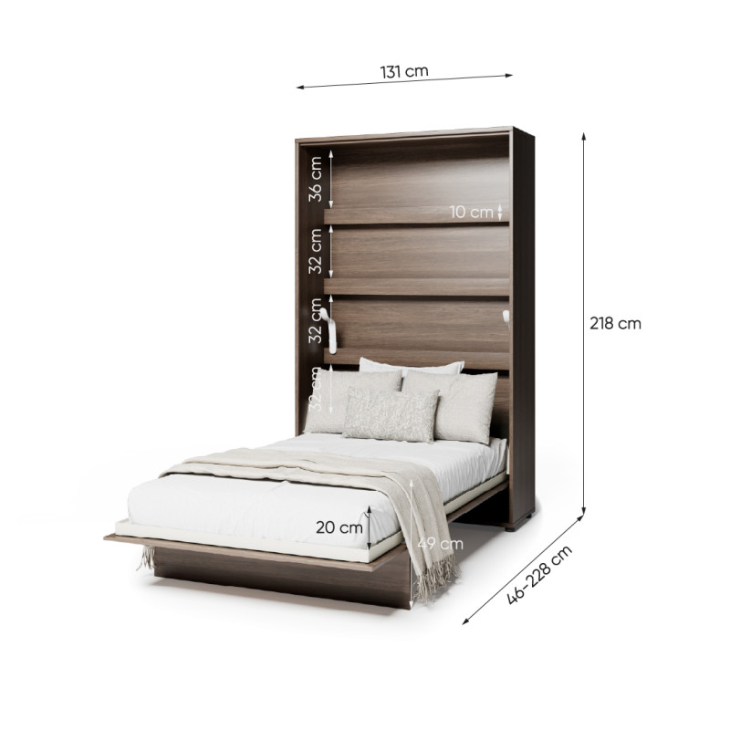 Półkotapczan Pionowy BED CONCEPT BC-02 120x200 dąb dunin