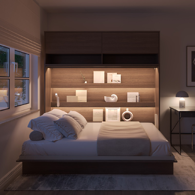 Półkotapczan Poziomy BED CONCEPT BC-04 140X200 dąb dunin